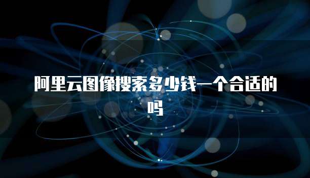 阿里云图像搜索多少钱一个合适的吗
