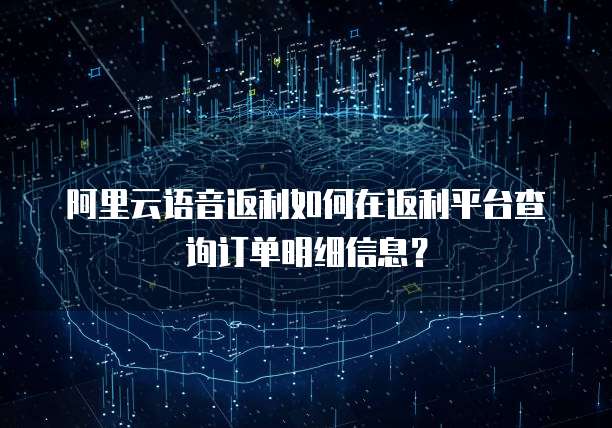 阿里云语音返利如何在返利平台查询订单明细信息?