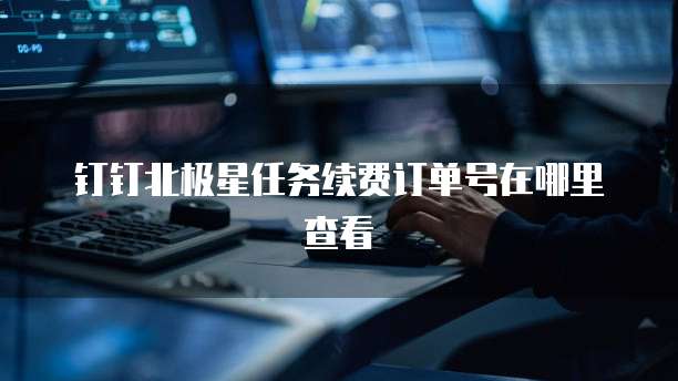 钉钉北极星任务续费订单号在哪里查看