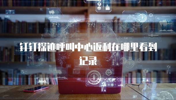 钉钉探迹呼叫中心返利在哪里看到记录