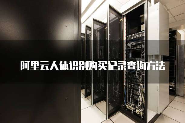 阿里云人体识别购买记录查询方法