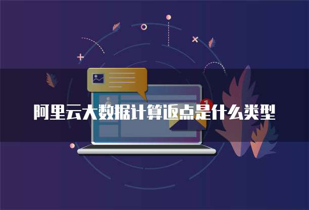阿里云大数据计算返点是什么类型