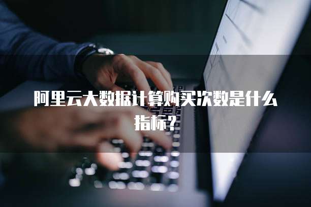 阿里云大数据计算购买次数是什么指标?