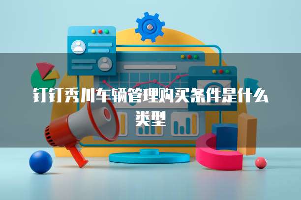 钉钉秀川车辆管理购买条件是什么类型