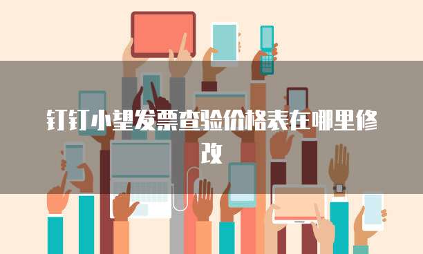 钉钉小望发票查验价格表在哪里修改