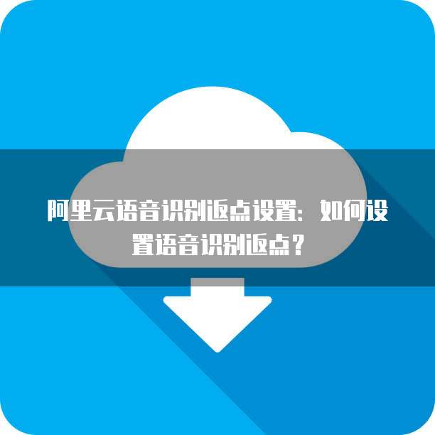 阿里云语音识别返点设置:如何设置语音识别返点?