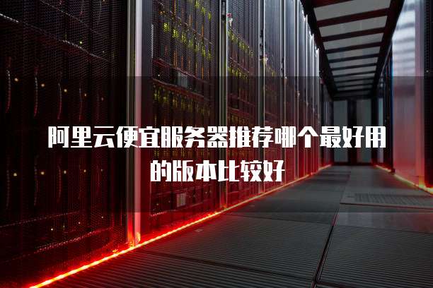 阿里云便宜服务器推荐哪个最好用的版本比较好