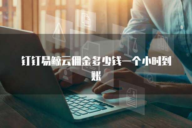 钉钉易鲸云佣金多少钱一个小时到账