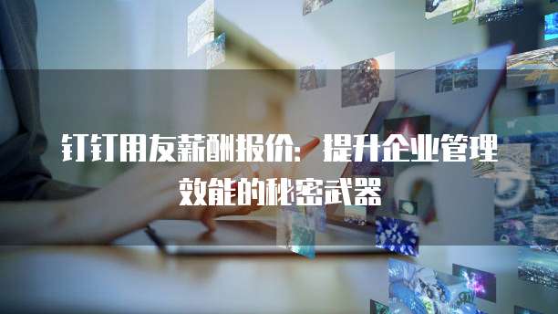 钉钉用友薪酬报价：提升企业管理效能的秘密武器