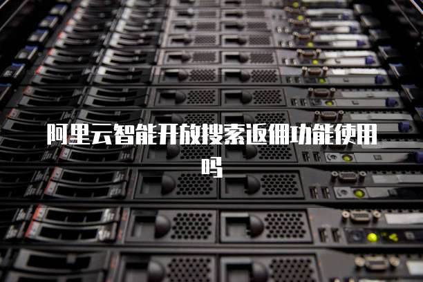 阿里云智能开放搜索返佣功能使用吗