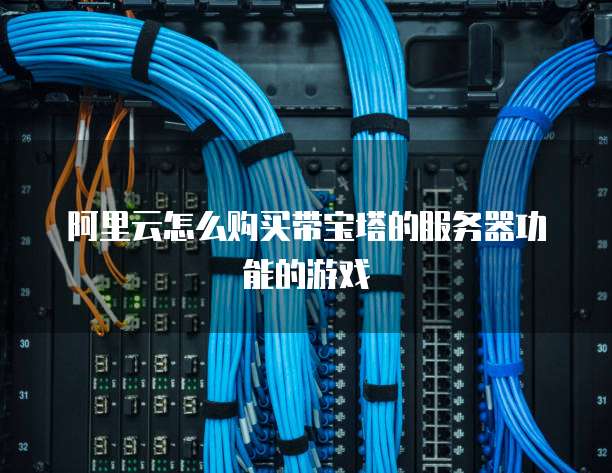 阿里云怎么购买带宝塔的服务器功能的游戏