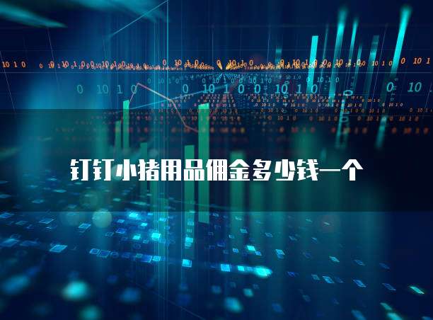 钉钉小猪用品佣金多少钱一个