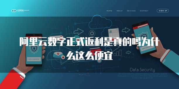 阿里云数字正式返利是真的吗为什么这么便宜