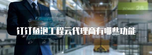钉钉鱼泡工程云代理商有哪些功能
