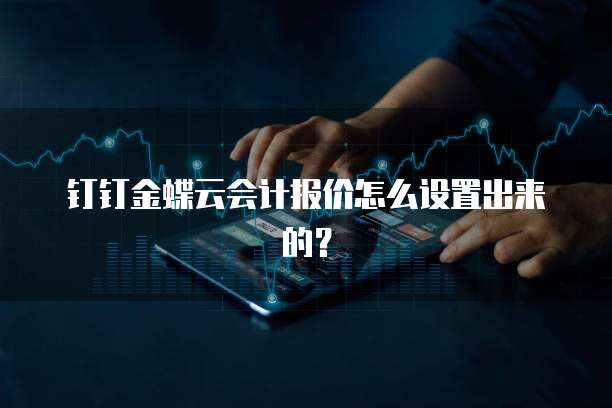 钉钉金蝶云会计报价怎么设置出来的?