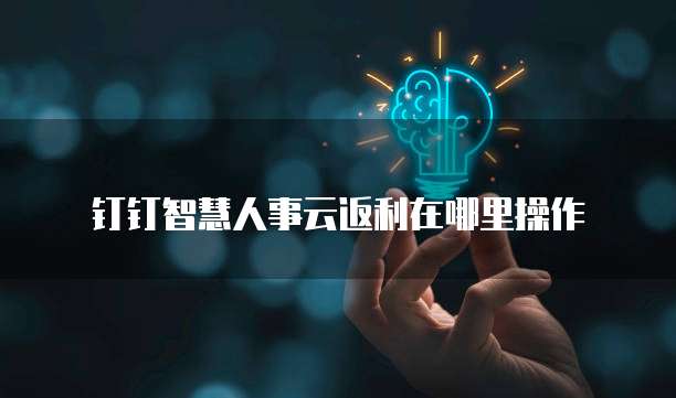 钉钉智慧人事云返利在哪里操作