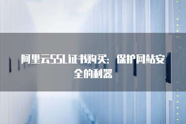阿里云SSL证书购买:保护网站安全的利器