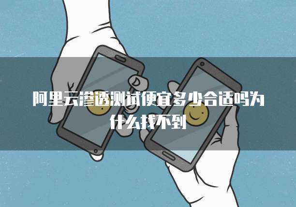 阿里云渗透测试便宜多少合适吗为什么找不到