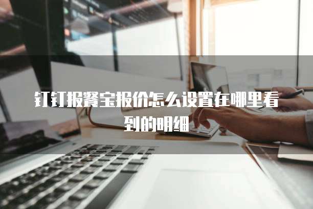 钉钉报餐宝报价怎么设置在哪里看到的明细