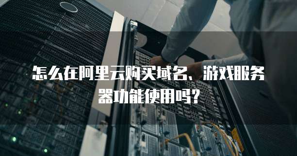 怎么在阿里云购买域名、游戏服务器功能使用吗?