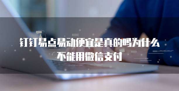 钉钉易点易动便宜是真的吗为什么不能用微信支付