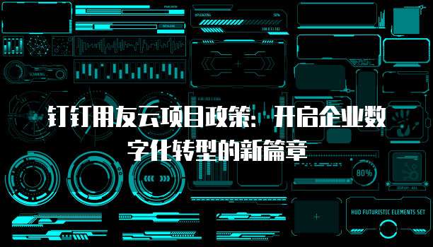 钉钉用友云项目政策:开启企业数字化转型的新篇章