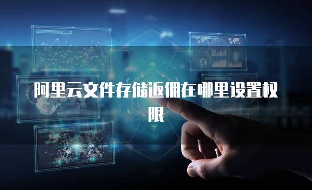 阿里云文件存储返佣在哪里设置权限