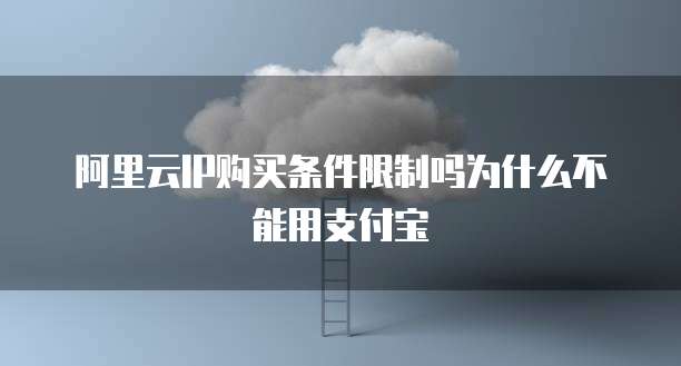 阿里云IP购买条件限制吗为什么不能用支付宝