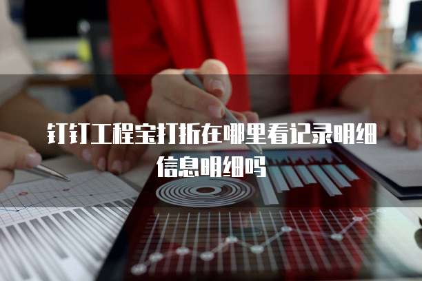 钉钉工程宝打折在哪里看记录明细信息明细吗