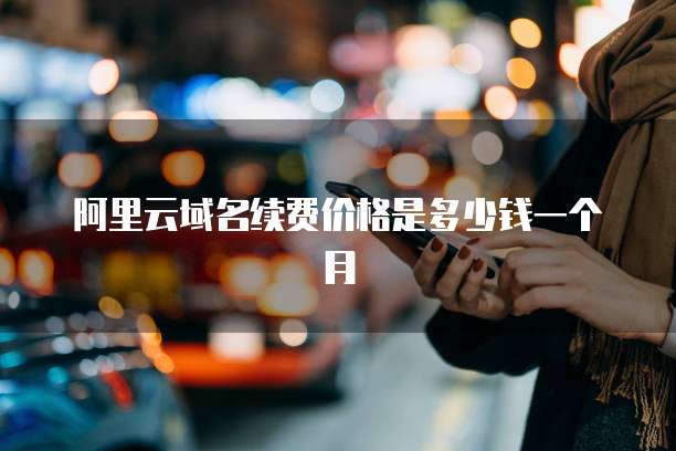 阿里云域名续费价格是多少钱一个月