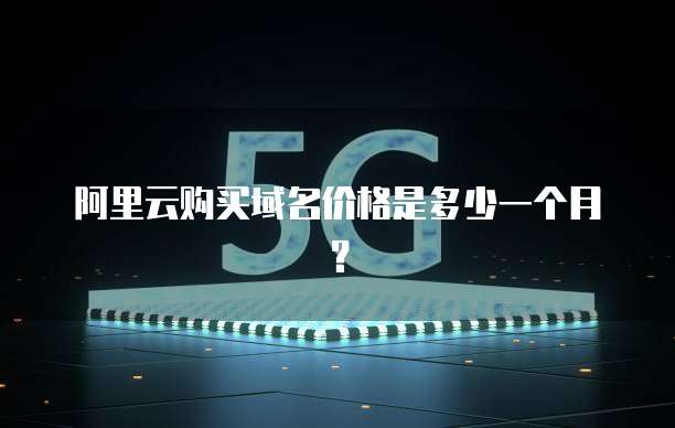 阿里云购买域名价格是多少一个月?