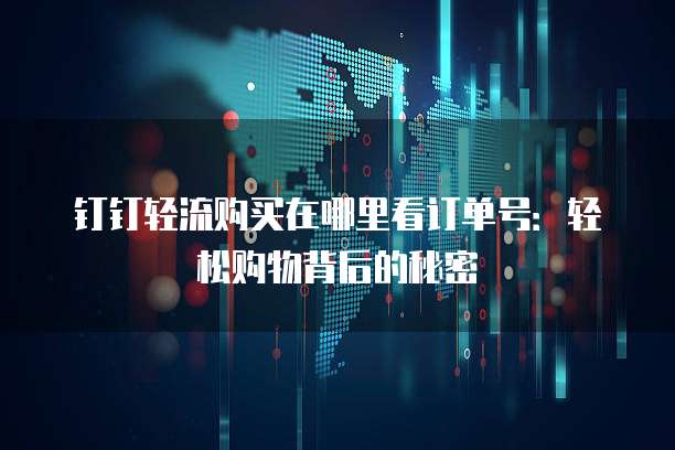 钉钉轻流购买在哪里看订单号:轻松购物背后的秘密