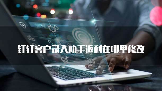 钉钉客户录入助手返利在哪里修改