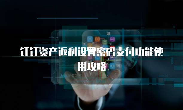钉钉资产返利设置密码支付功能使用攻略
