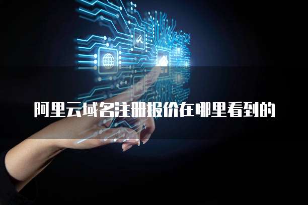 阿里云域名注册报价在哪里看到的