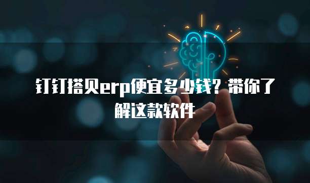 钉钉搭贝erp便宜多少钱?带你了解这款软件