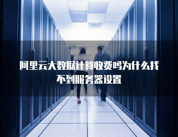 阿里云大数据计算收费吗为什么找不到服务器设置