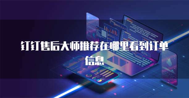 钉钉售后大师推荐在哪里看到订单信息