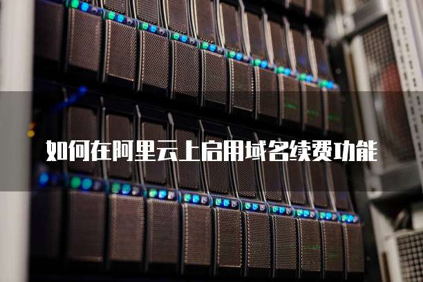 如何在阿里云上启用域名续费功能