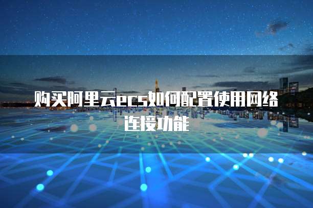 购买阿里云ecs如何配置使用网络连接功能