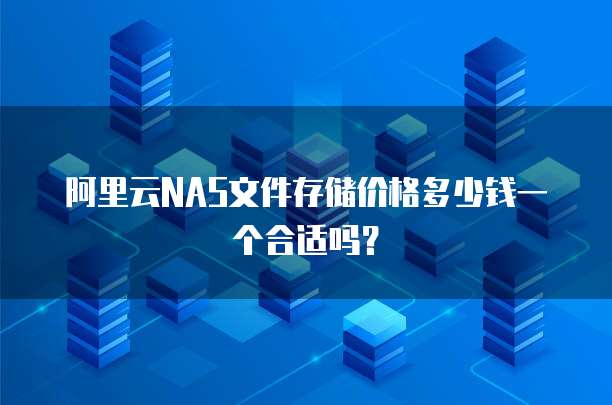 阿里云NAS文件存储价格多少钱一个合适吗?