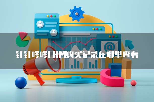 钉钉咚咚CRM购买记录在哪里查看
