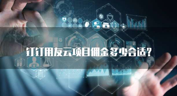 钉钉用友云项目佣金多少合适?