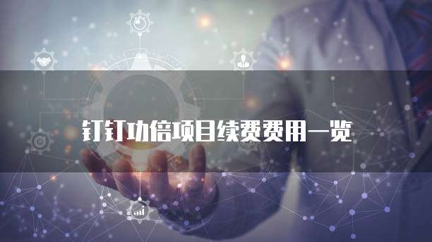 钉钉功倍项目续费费用一览