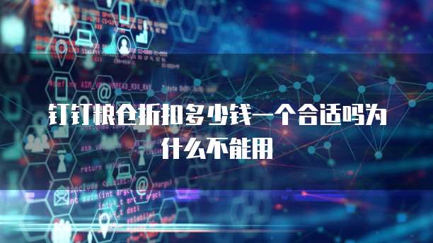钉钉粮仓折扣多少钱一个合适吗为什么不能用