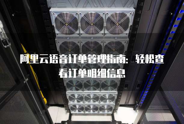 阿里云语音订单管理指南:轻松查看订单明细信息