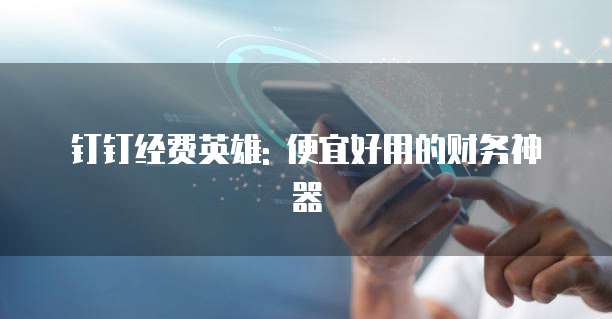 钉钉经费英雄: 便宜好用的财务神器