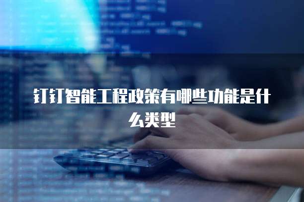 钉钉智能工程政策有哪些功能是什么类型