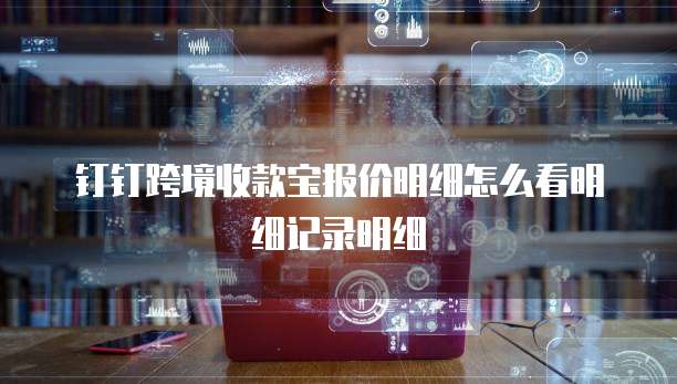 钉钉跨境收款宝报价明细怎么看明细记录明细