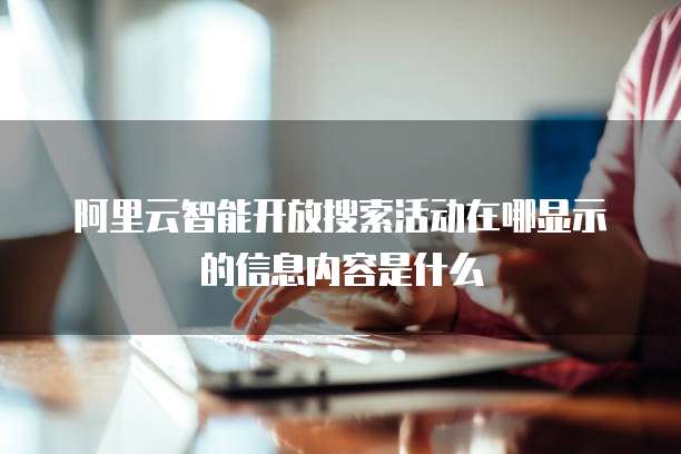 阿里云智能开放搜索活动在哪显示的信息内容是什么